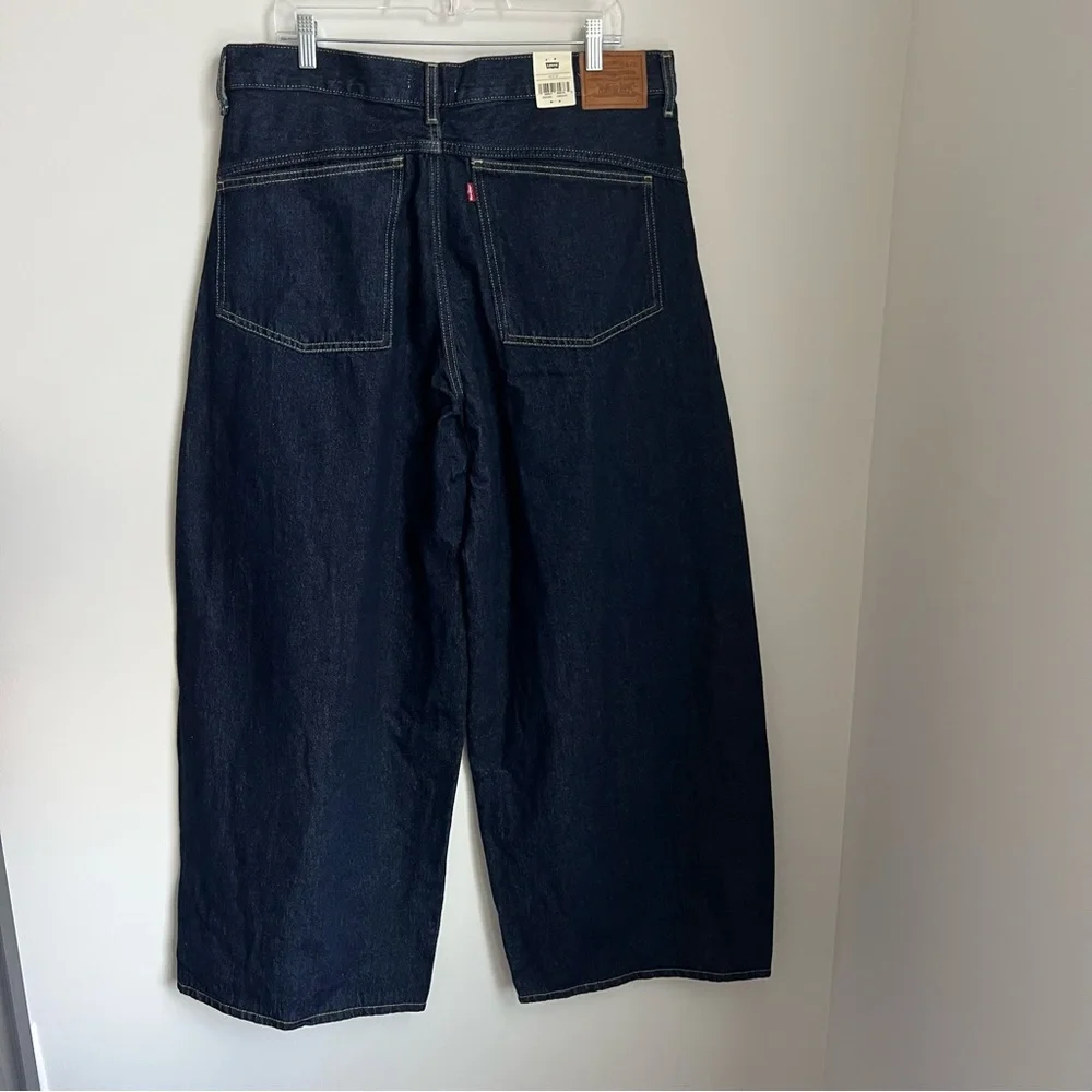 NEW Levi's Super Baggy Barrel Leg Blue Jeans in Dark Wash Women's 33 - Picture 11 of 13